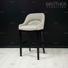 Luxury vintage fabric bar stool velvet bar chairs with backs